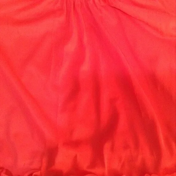 Vintage 1960s Red-Orange Ruffled Capri Nylon Pajamas - Picture 5 of 6